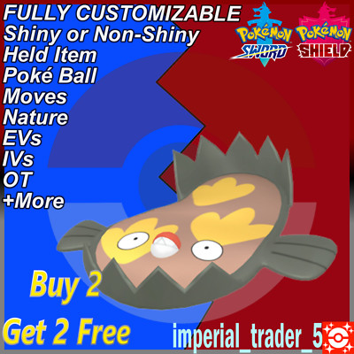 Pokémon Sword and Shield   Shiny Galarian Stunfisk   W/ Best 6IV Customizable