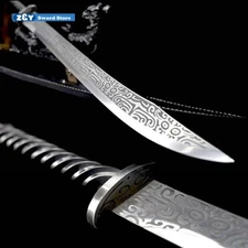 Broadsword Manganese Steel Sharp Outdoors Dao Sword Chinese WUSHU Battle Knife  