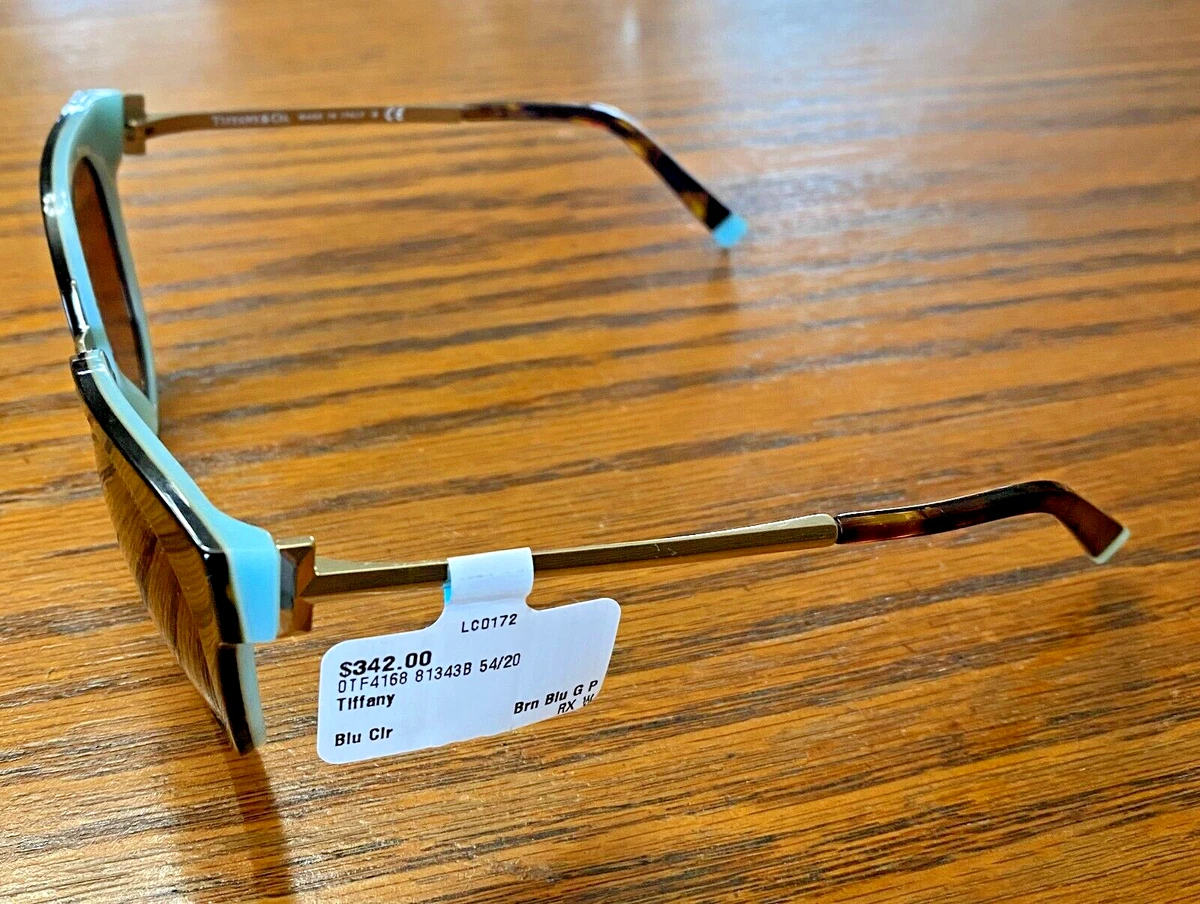 Tiffany Co Sunglasses TF 4168 81343B 54 Havana On Tiffany Blue Brown Gradient