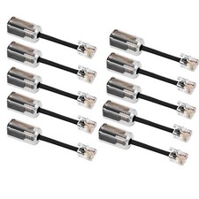 Uvital Telephone Cord Detangler 10 Pack , Anti-Tangle Wired Black