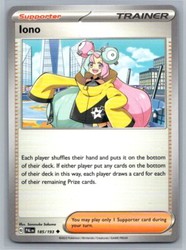 Iono 185/193 Paldea Evolved Trainer Supporter Uncommon