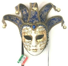 ROYAL BLUE JOLLY SINFONIA CARNIVAL VENETIAN MASQUERADE MASK