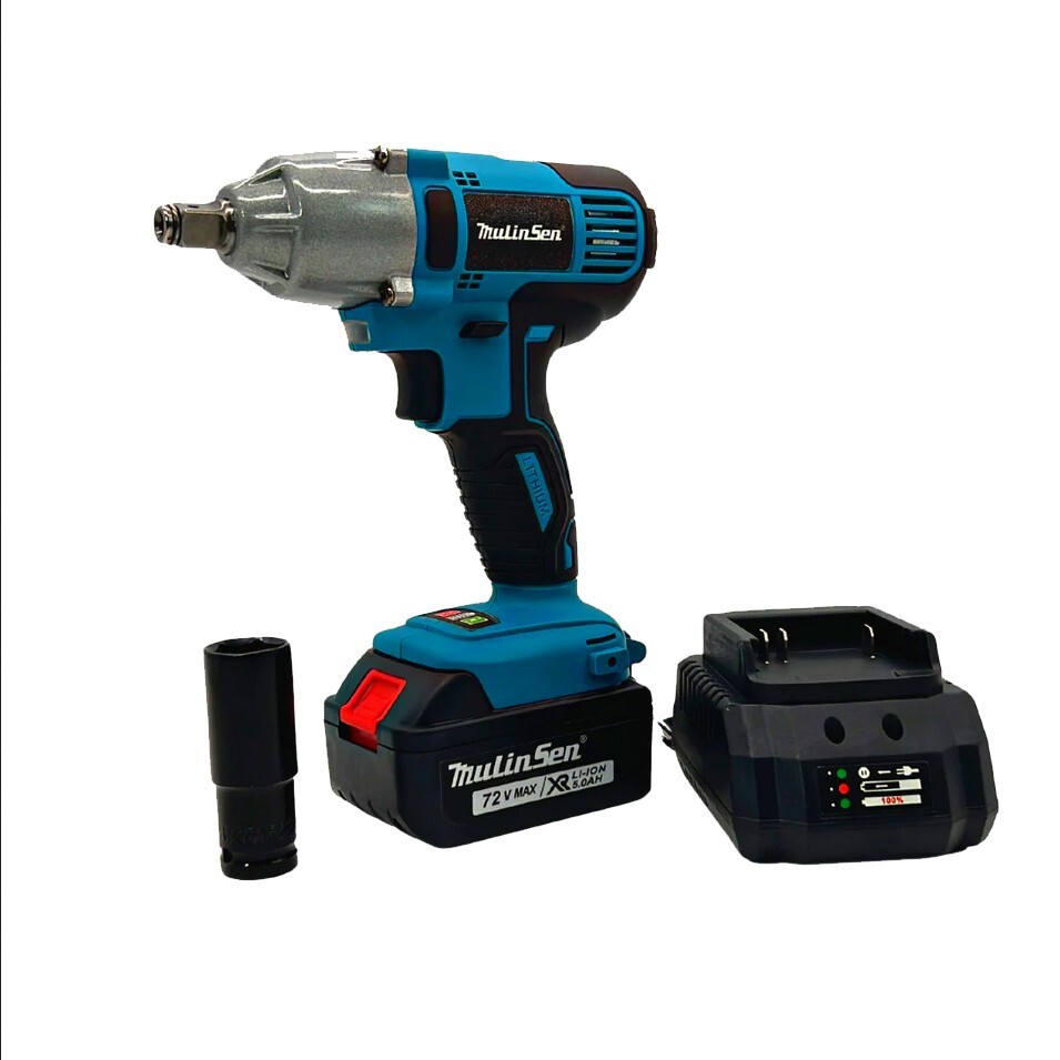 AVVITATORE BULLONI AD IMPULSI  A DOPPIA BATTERIA PISTOLA PNEUMTICI AUTO 72V