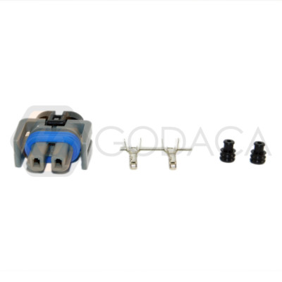 1x Connector 2-way 2 pin for A/C Compressor clutch GM PT209 w/out wire ...