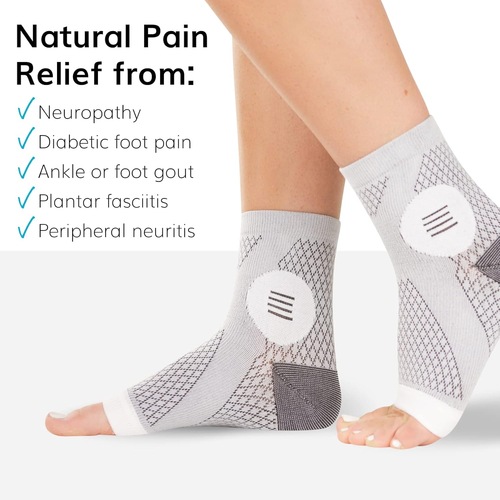 Braceability Neuropathy Socks (Pair) - Peripheral Neuritis Compression Diabetic - Picture 7 of 12
