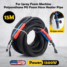 15M Polyurethane PU Foam Hose Heating Hose Heater Pipe for Spray Foam Machine