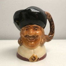 Vintage Crown Devon England Pottery "Cavalier' Toby Character Jug 