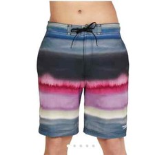 Speedo Men's Swim Trunk Knee Length 20" Boardshorts Coastal China Blue Small NWT