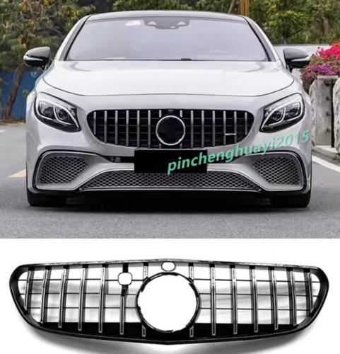 For Benz S Class Coupe W217 2015-2017 GT Style silver Front Bumper Grille Trim - Picture 1 of 19
