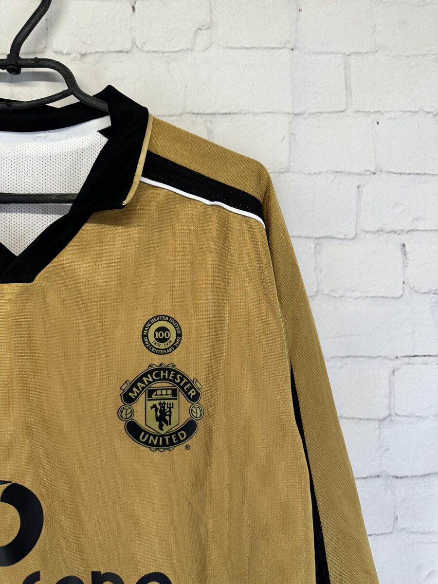MANCHESTER UNITED 2001 2002 DOUBLE SIDED VINTAGE RETRO