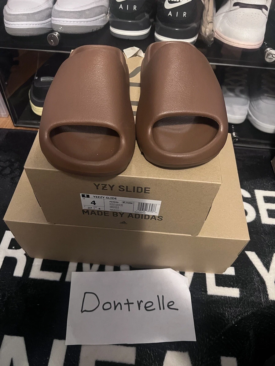 AUTHENTIC ADIDAS YEEZY SLIDE FLAX FZ5896 SIZE 4M 5.5W BRAND NEW IN