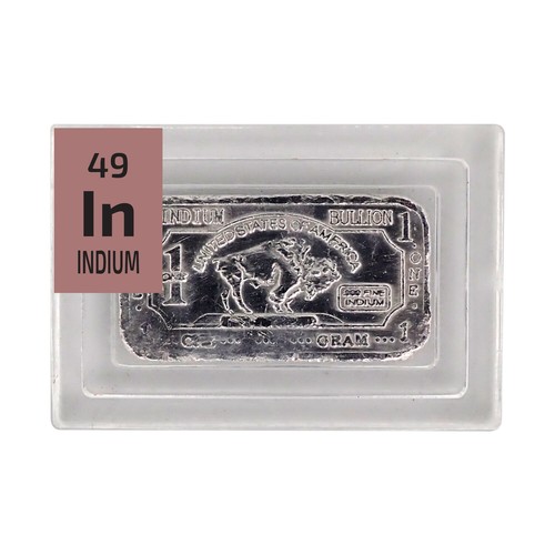 Buffalo 1 gram ingots Bar Palladium Silver Indium Tantalum Niobium Element Tile - Picture 4 of 28