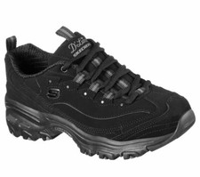 Skechers Shoes Women's Wide Black Sport Casual Comfort Memory Foam D'lites 11949
