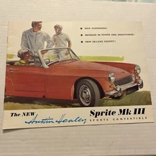 Vintage 1960 Austin Healey Sprite Mk III Sport Convertible Dealer Sales Brochure
