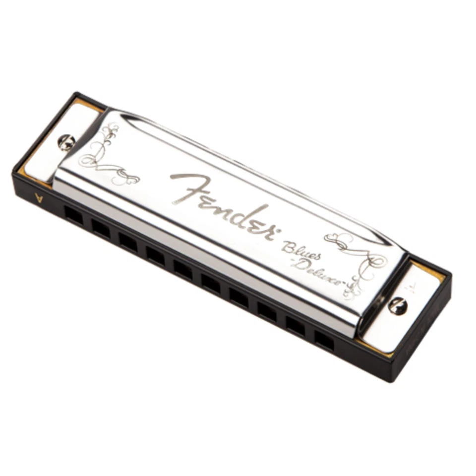 Fender Blues Deluxe 10-Hole Diatonic Harmonica with Case, Key of A - Image 3 of 4