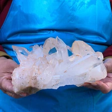 3.87LB  Clear Natural Beautiful White QUARTZ Crystal Cluster Specimen KH3374