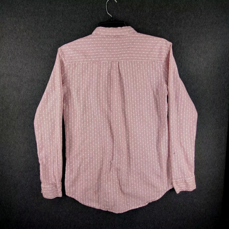 ✅👔🚨🎁🎄Rare KR3W Mens L Buttoned Up Collar Long Sleeve Shirt Red/White 📸SEE📏 - Image 2 of 4