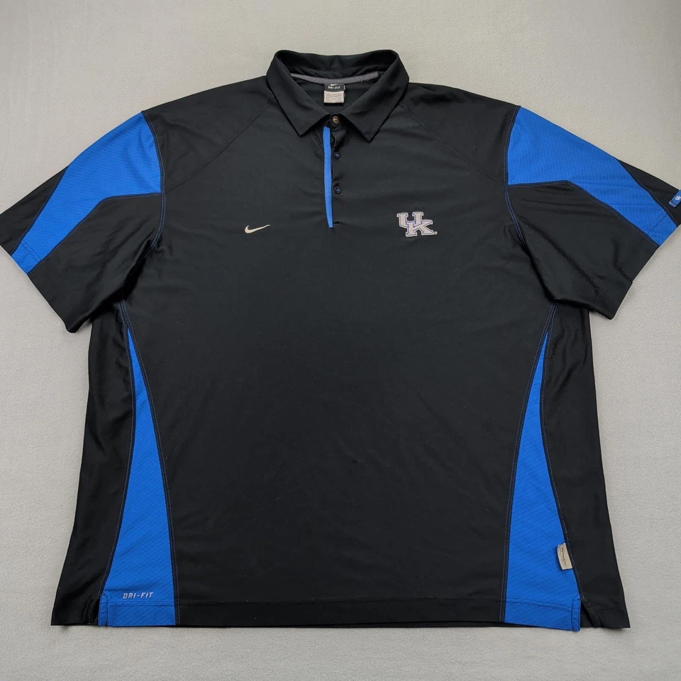 Kentucky Wildcats Shirt Mens 3XL Black Blue NCAA College Nike Dri-FIT Polo - Image 2 of 4