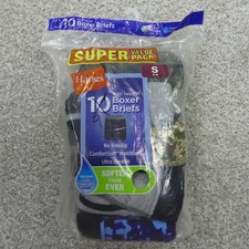 Hanes Underwear Boys Small 6/8 Boxer Briefs Tagless Cotton Blend 9 Pair