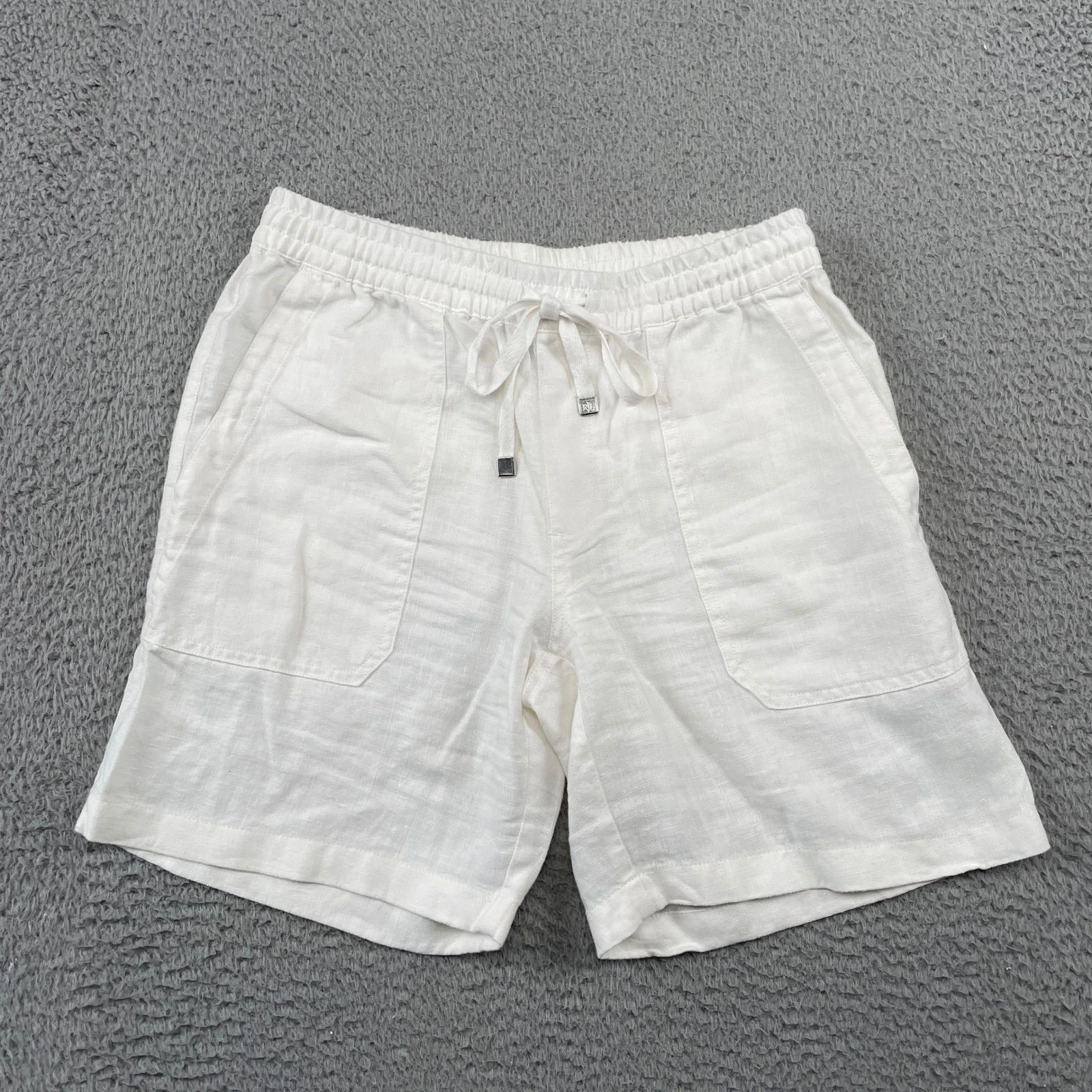 Lauren Ralph Lauren Shorts Womens 4 White Linen Drawstring Elastic Waist Casual
Opens in a new windo