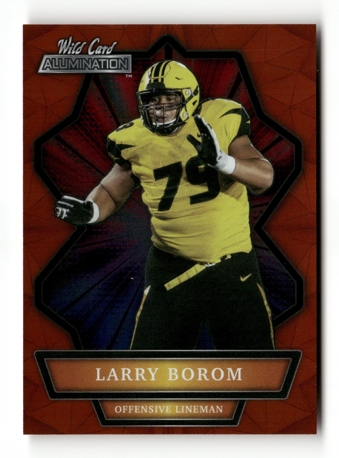 2021 Wild Card Alumination - Larry Borom #ABC-34 (RC) RED