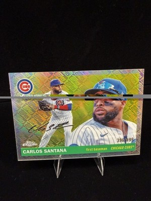 Carlos Santana #93 Topps logo Refractor /499 Topps Chrome Platinum 2025