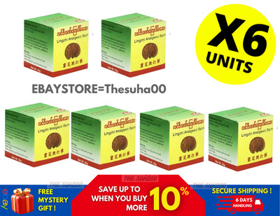 Lingzhi Analgesic Balm Myanmar Cream Ointment Herbal Muscel Pain Relief 30 g X 6