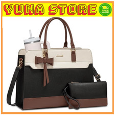 Laptop Tote Bag for Women,Leather Work Bag, Waterproof Business Teacher Bag,Larg