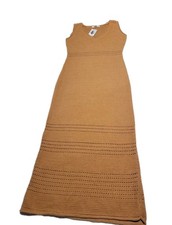 $99 Treasure & Bond Sleeveless Crochet Sweater Dress In Tan Biscuit Size Small