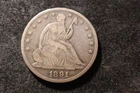 1891 VG F Seated Liberty Half Dollar Nice Looking Coin CPA#1