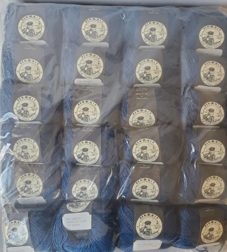 Elann Den-M-Knit Mid Indigo Cotton Yarn 24 Skeins with Pattern Discontinued 1109 - product listing photo