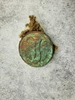 DUG CIVIL WAR CONFEDERATE SCRIPT I COAT BUTTON WITH CLOTH