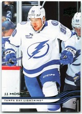 2025-26 Upper Deck Series 1 Holiday SP Green Foil #158 J.J. Moser Tampa Bay