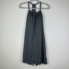 Prana Women's S Black Geometric Print Racerback Sleeveless Quinn Stretchy Dress
