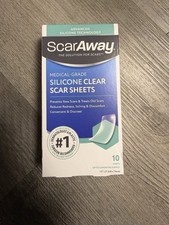 ScarAway Advanced Clear Silicone Scar Sheets, Medical Grade 10 Sheets NIB
