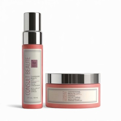 Consult Beaute, Champagne Beaute Lift Firming 2 Piece Set with Niacinamide, S...