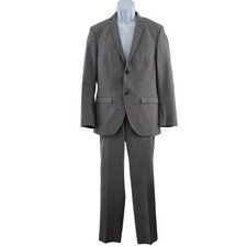 Tiger Of Sweden Suit Mens 36R Gray Check Wool 2 Piece 33x29 Pants Set Business