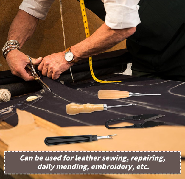 BAGERLA Heavy Duty Upholstery Repair Kit with Awl, Needles, Thread for DIY