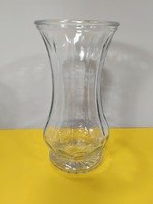 Vintage Vase Clear Glass Flared Rim 8.5" Tall