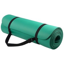 Fitvids 1/2-Inch Thick High Density Exercise Yoga Mat, Carrying Strap Used 