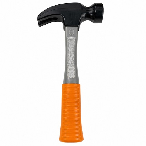 Black & Decker Style Kids Toy Plastic Claw Hammer Orange Grey Black Tool