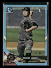 2018 Bowman Draft #BDC-147 Jackson Goddard Chrome Sky Blue Refractor #/402