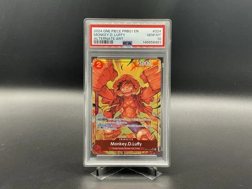 2024 One Piece The Best Monkey.D.Luffy Super Rare Alt Art #OP01-024 PSA 10