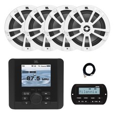JBL Marine Bluetooth AM/FM/WB Radio with Remote, Extension, 4x 2x 6.5" Speaker