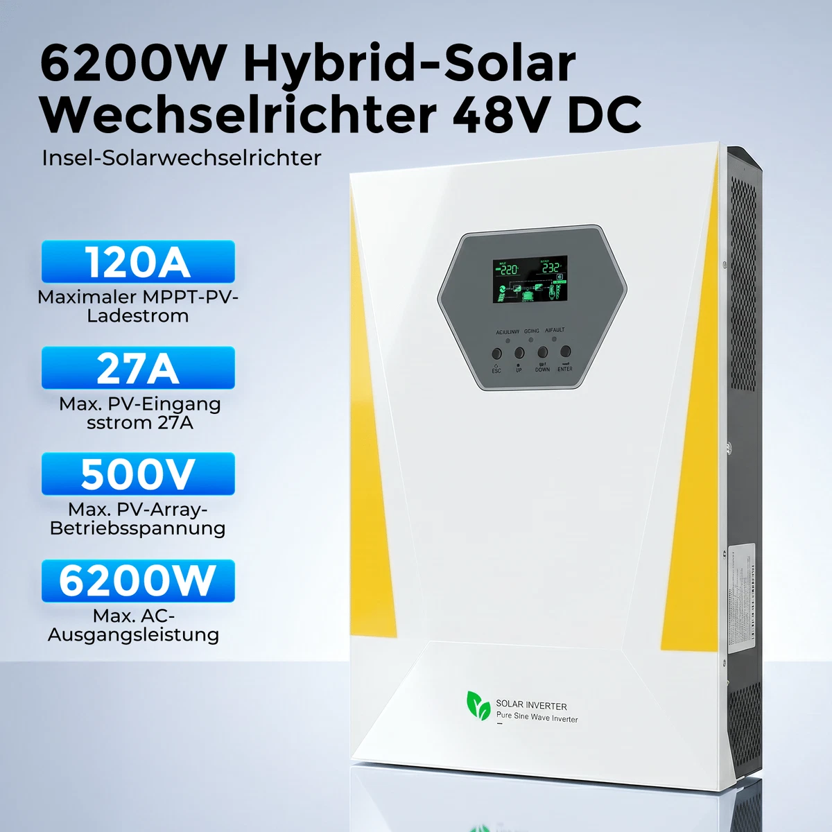 1000W Solar-Netzwechselrichter – 22-60V DC Auf 23 Produktbild-Vorschau 2