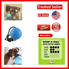 Romp-n-Roll Waterproof Dog Toy: 8-Inch Blueberry Ball for Large Dogs