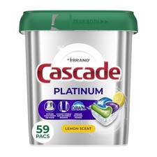 Cascade Platinum Dishwasher Pods, Detergent, 59 Count Pack of 1 