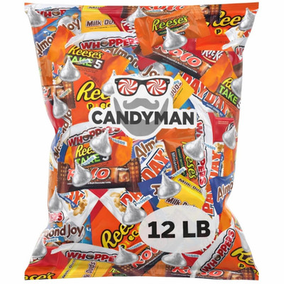 12 Pound Gift Box Mix of Chocolate, Individually Wrapped Assorted Bulk Candy Cho