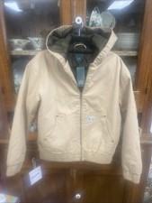 Wild Fable Canvas Hooded Utility Oversized Unisex Bomber Jacket Brown XS