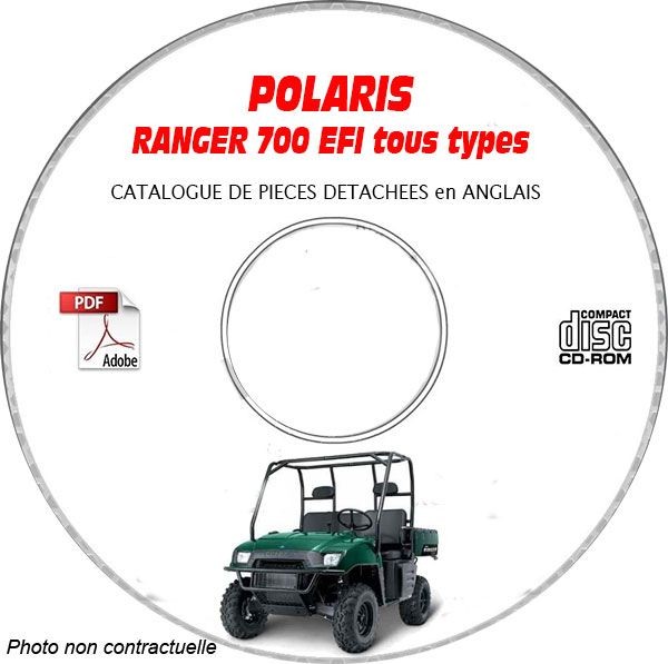 Manuel pièces Ranger 700 EFI Polaris CD-ROM technique de rechange pour SSV et quad